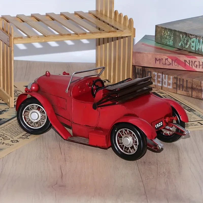 12.5" Long Handcrafted Vintage Convertible Supercar Iron Model
