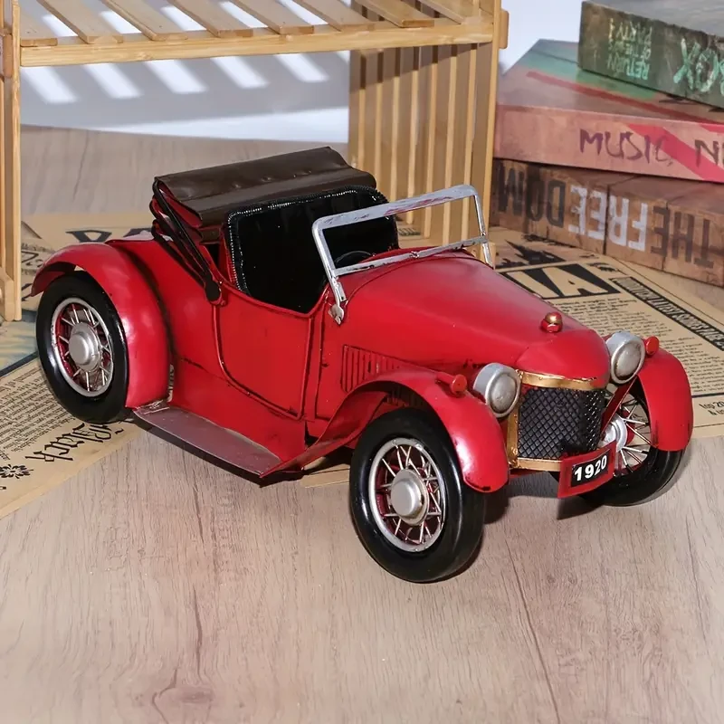 12.5" Long Handcrafted Vintage Convertible Supercar Iron Model