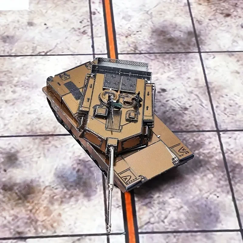 1pc 3D DIY Metal Model Kit Mixed Color Abrams Tank Model