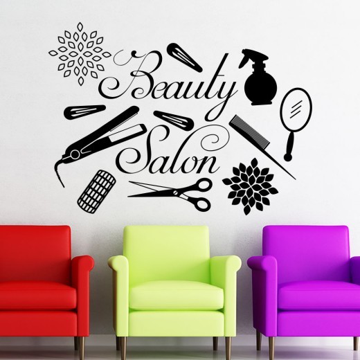 Beautiful Decoration Barber Shop Window Wall Decal