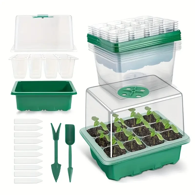 10 Pack Seed Starter Tray With 120 Cells, Garden Tools