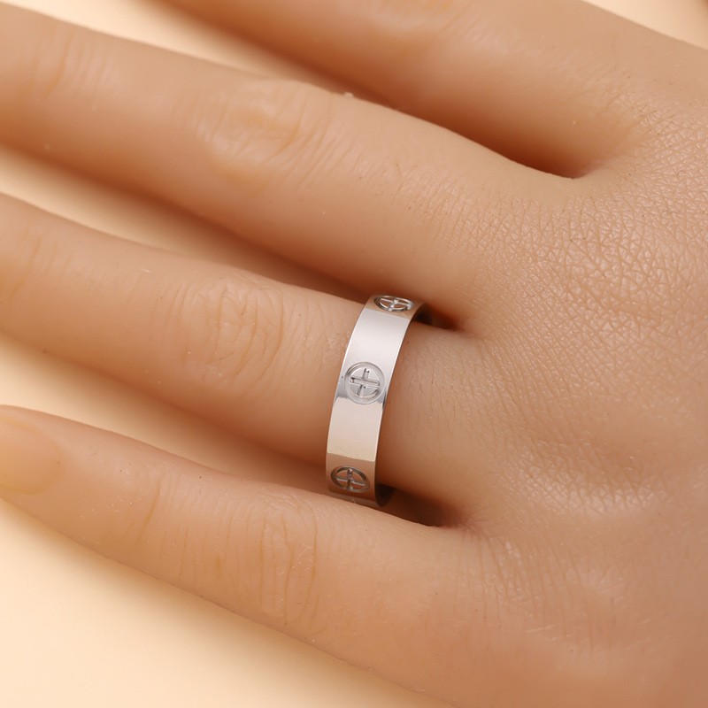 Fashion Classic Cross Stainless Steel Rings