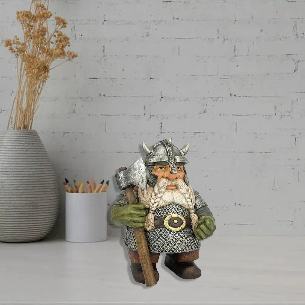 Dwarf Statue Swarf Resin Ornament