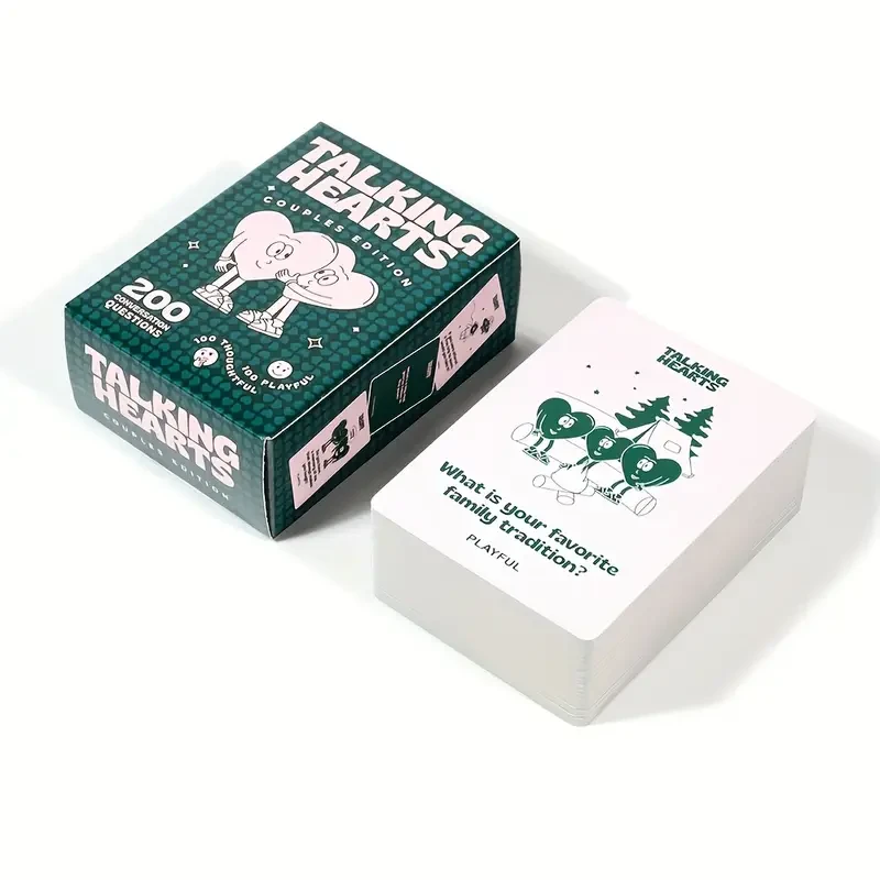 1 Deck Couples Edition Card Game - 200 Thought-Provoking Questions & 2 Wild Cards