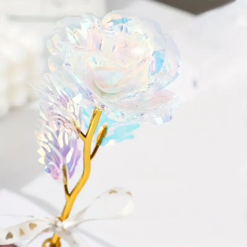 1set Artificial Rose Flower With Gift Box And Card