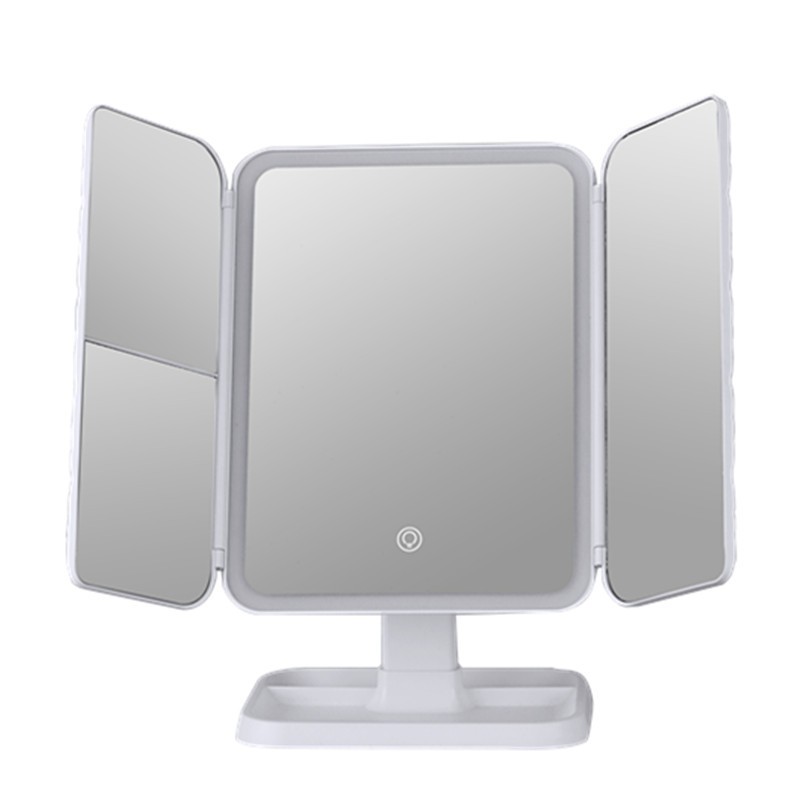 Trifold LED Makeup Mirror