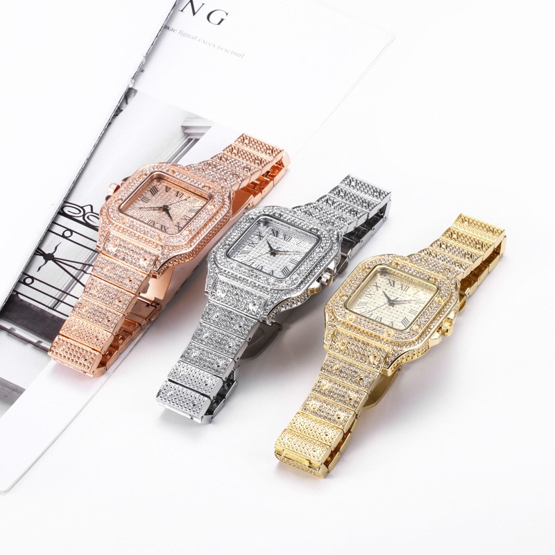 Luxury Diamond Gold Watch