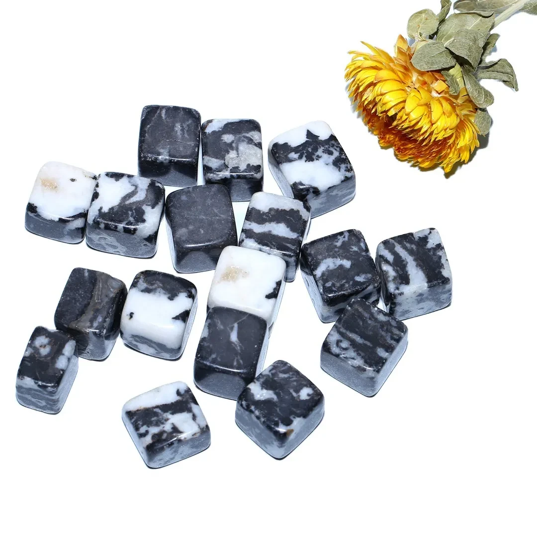 Flowerpot Natural Zebra Stone Crystal Block