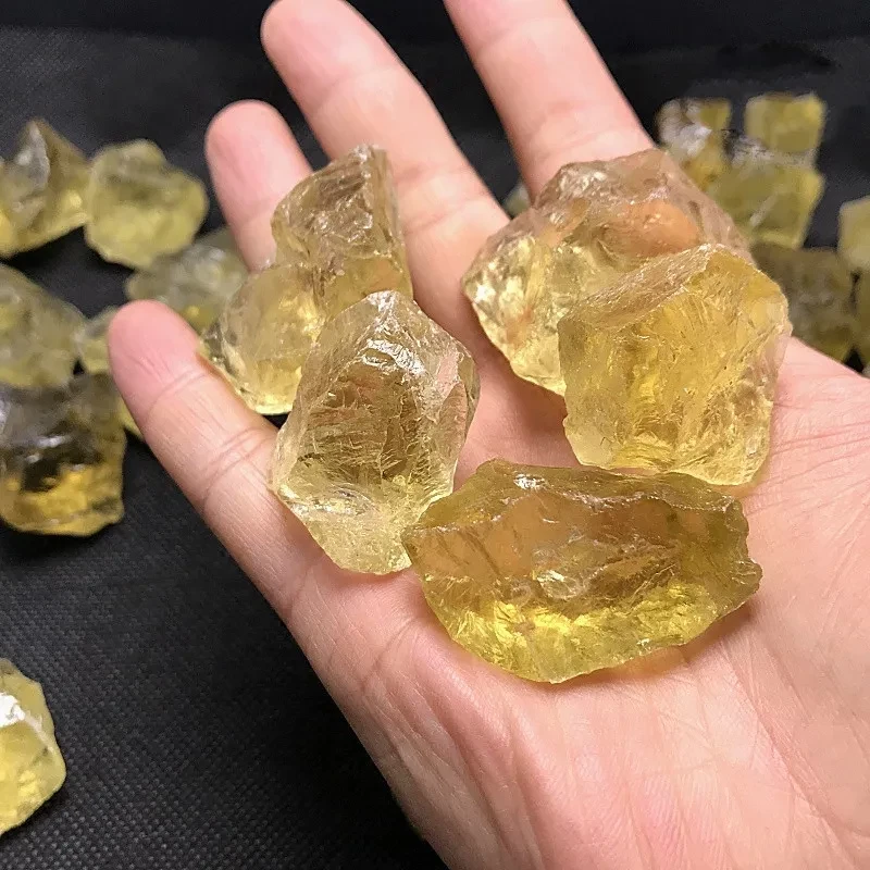 Natural Citrine Rough Stone Ore Ornaments