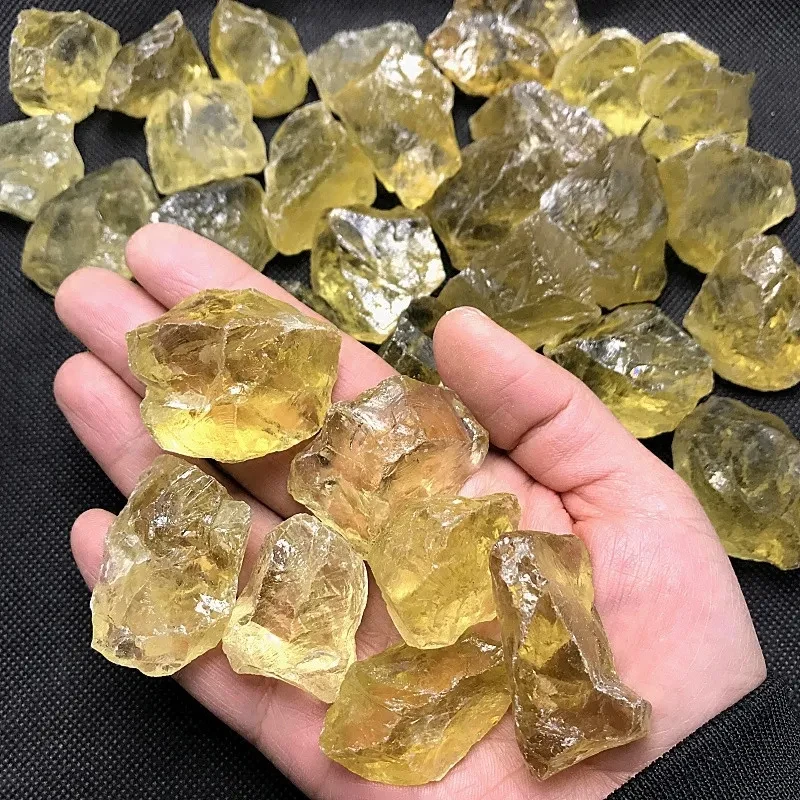 Natural Citrine Rough Stone Ore Ornaments