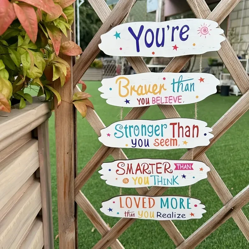 Wooden Inspirational Wall Hanging Signs