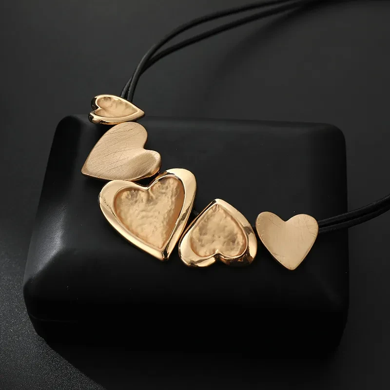 Black Choker Necklace with Pendant