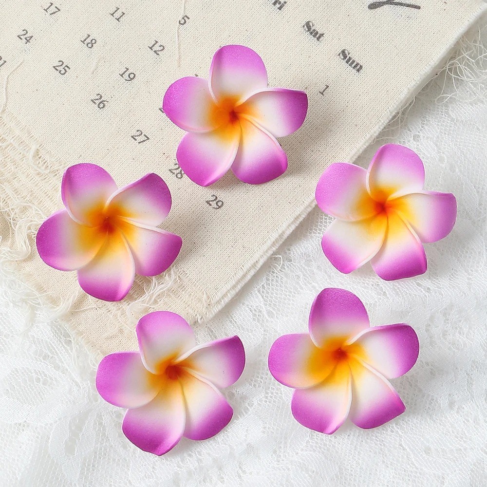 10Pcs Artificial Hawaii PE Foam Flowers 5cm DIY Flower Set