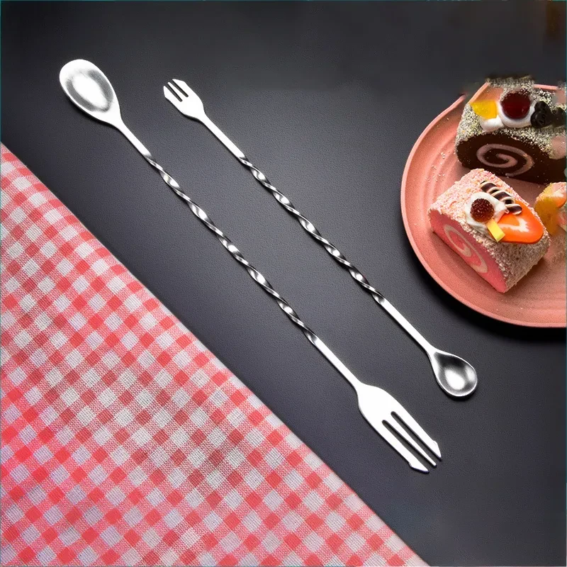 Short Bar Spoon Bar Shaker Cocktail Stirring Stick