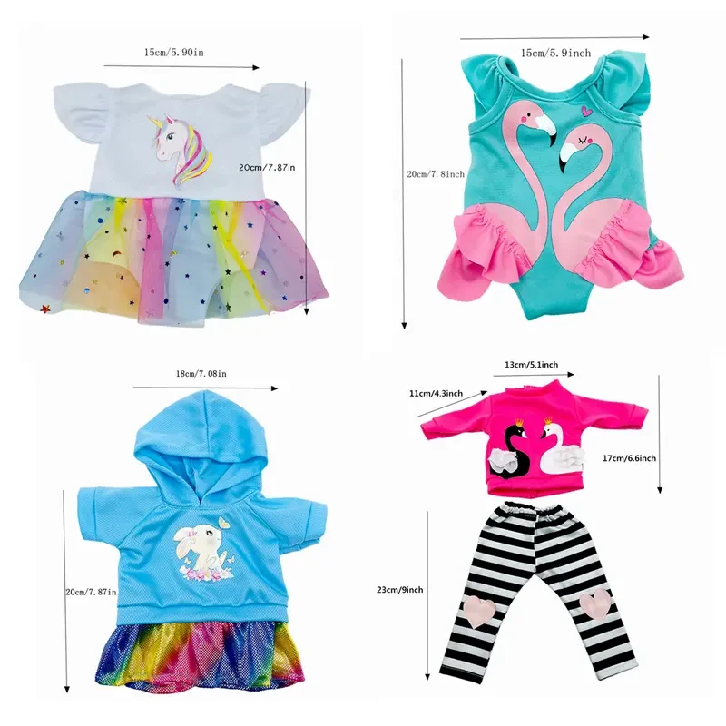 43cm Doll Clothes Doll Accessories 4 Sets