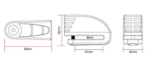 Intelligent controllable alarm disc brake lock