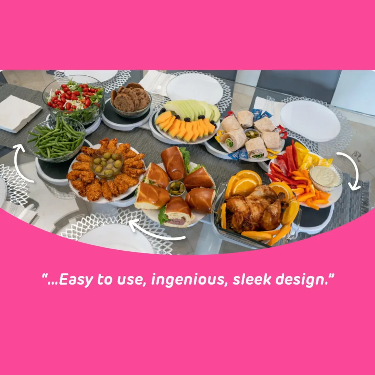 Rotating Dinner Plate Lazy Susan Revolution Dining Table Top Rotating Rack