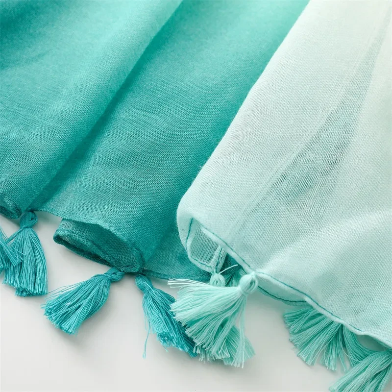 Gradient Scarf Travel Sun Protection Silk Scarf