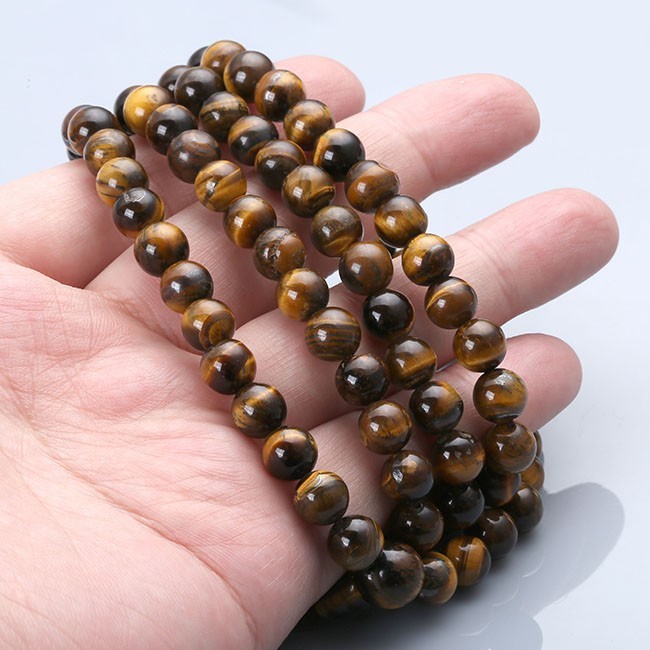 Natural Tiger Eye Gem Stone Bead Necklace Bracelet