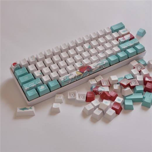 Coral Sea Keycap Mechanical Keyboard
