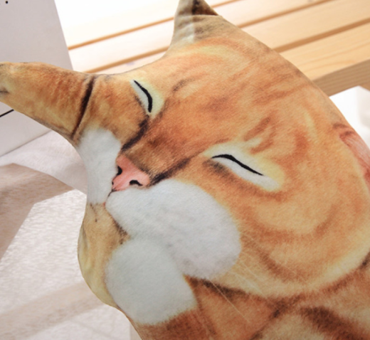 Simulation Cat Pillow 3D Toy Printing Cat Plush Pillow