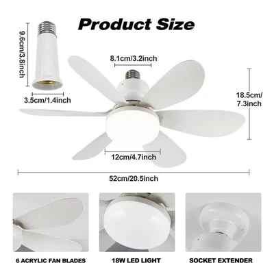 IRALAN Modern Ceiling LED Light Fan