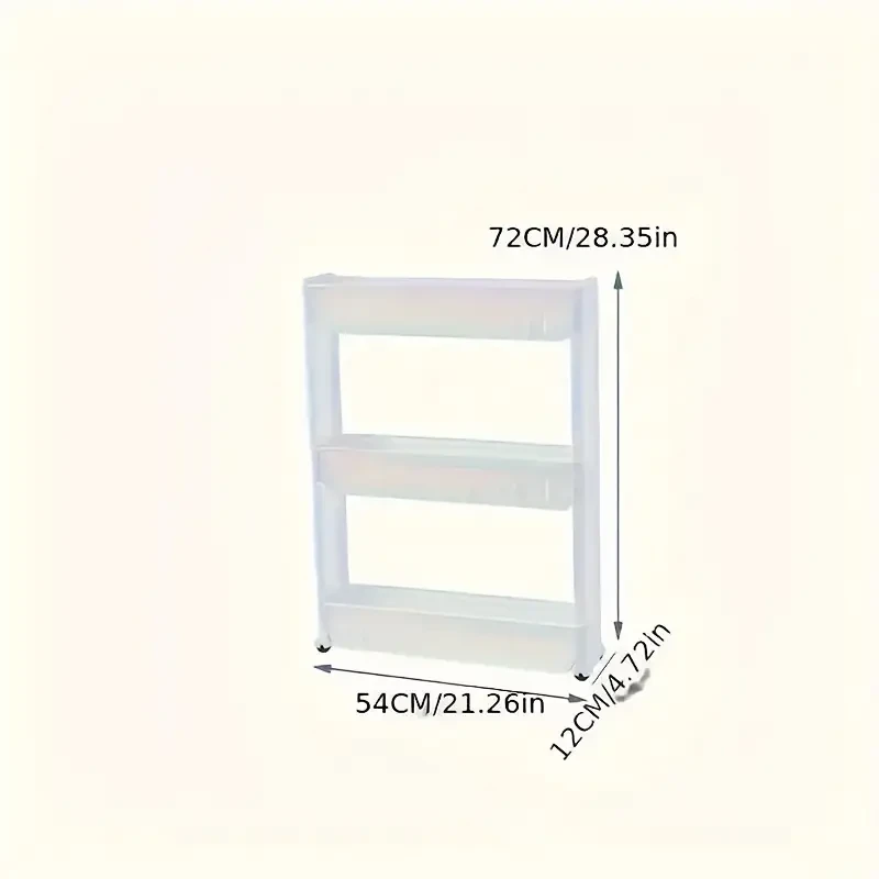 Slim Rolling Storage Cart Rack