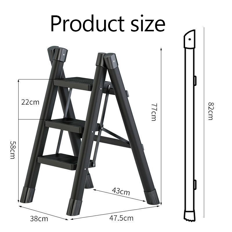 Multi-Functional Foldable Ladder Portable Kitchen Step Stool, Folding Stair Chair, Flower Stand & Storage Shelf NZ