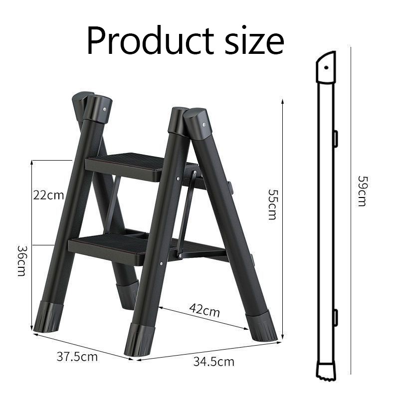Multi-Functional Foldable Ladder Portable Kitchen Step Stool, Folding Stair Chair, Flower Stand & Storage Shelf NZ