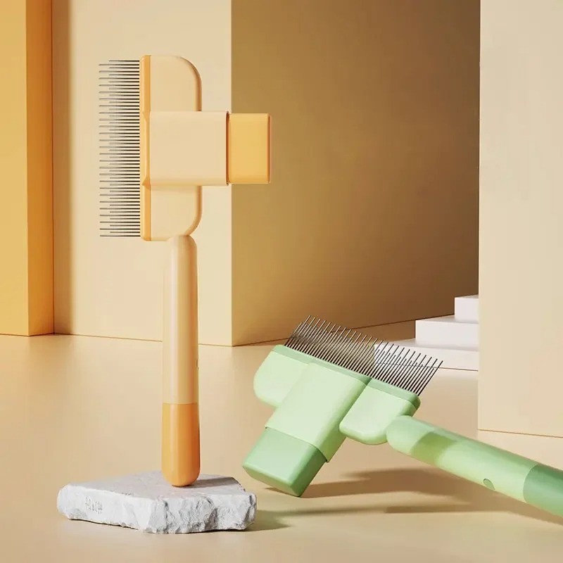 Self-cleaning Pet Flea Comb Grooming Brush