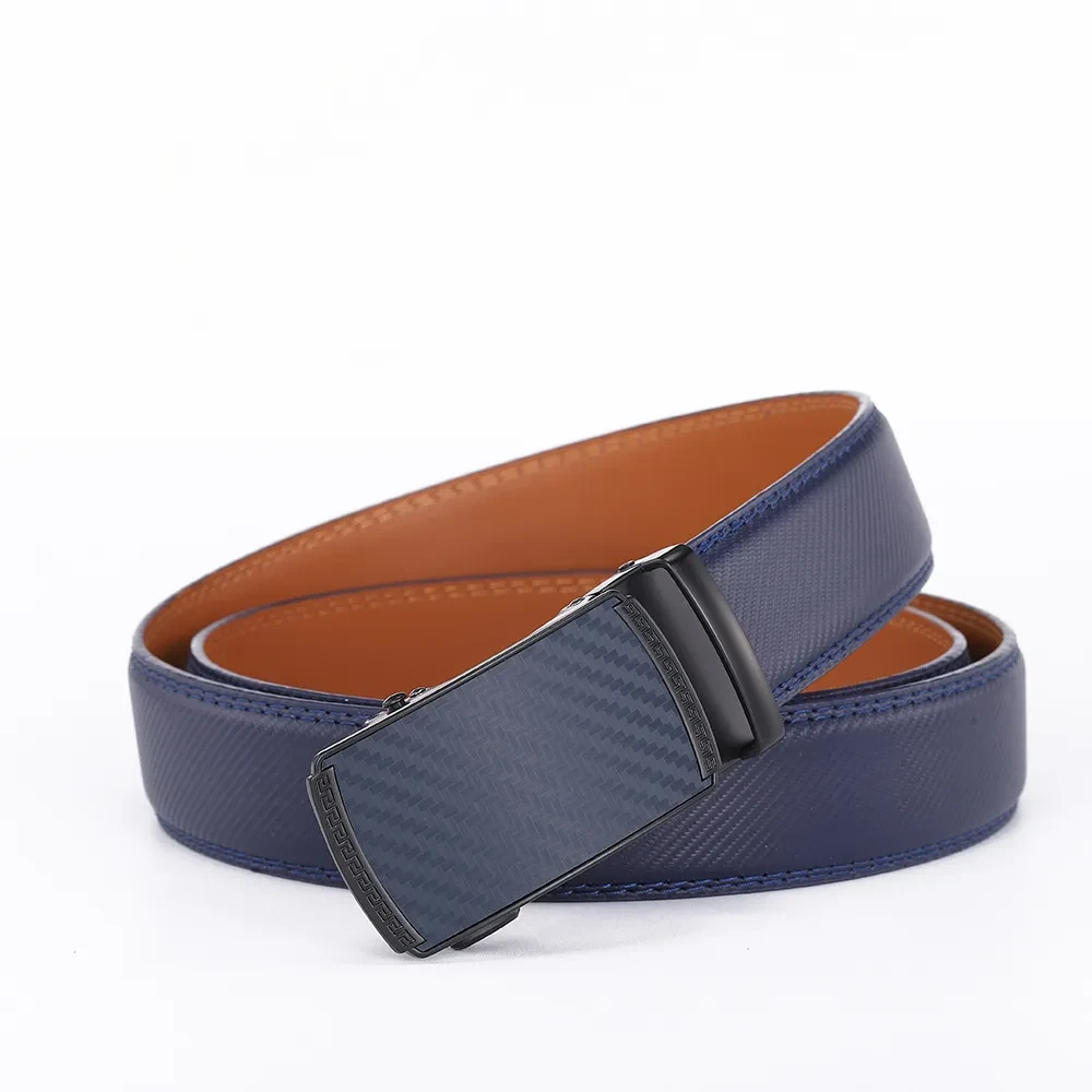 Fashion Men's Leather Belt Automatic Buckle