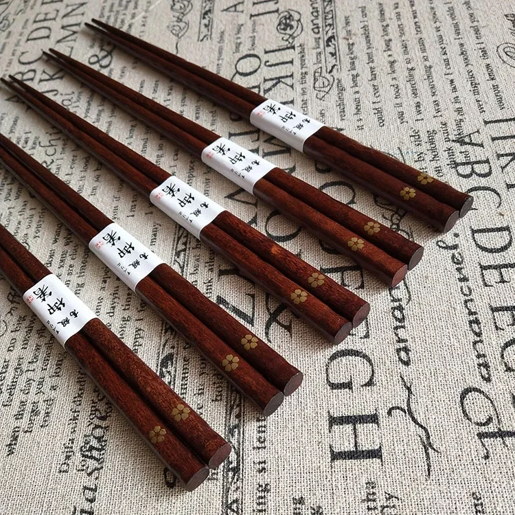 Five pairs of high-end gift chopsticks in gift box