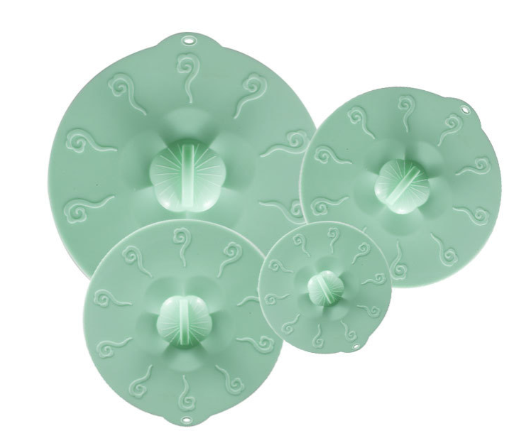 4pcs Silicone Suction Lid Sealed Cover Microwave Fruit Bowl Lid Wrap Kitchen Gadgets
