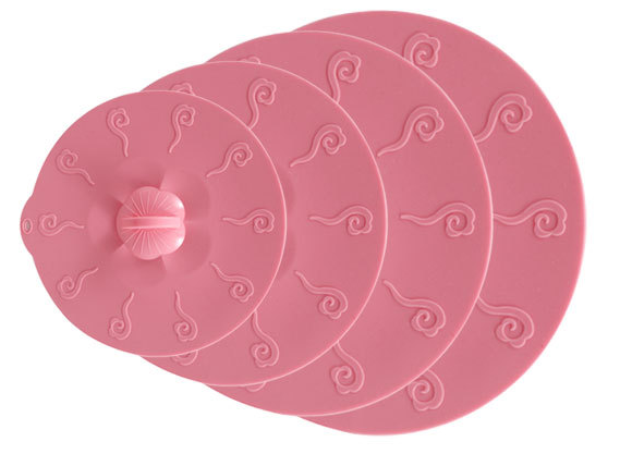 4pcs Silicone Suction Lid Sealed Cover Microwave Fruit Bowl Lid Wrap Kitchen Gadgets