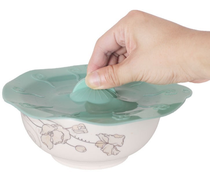 4pcs Silicone Suction Lid Sealed Cover Microwave Fruit Bowl Lid Wrap Kitchen Gadgets