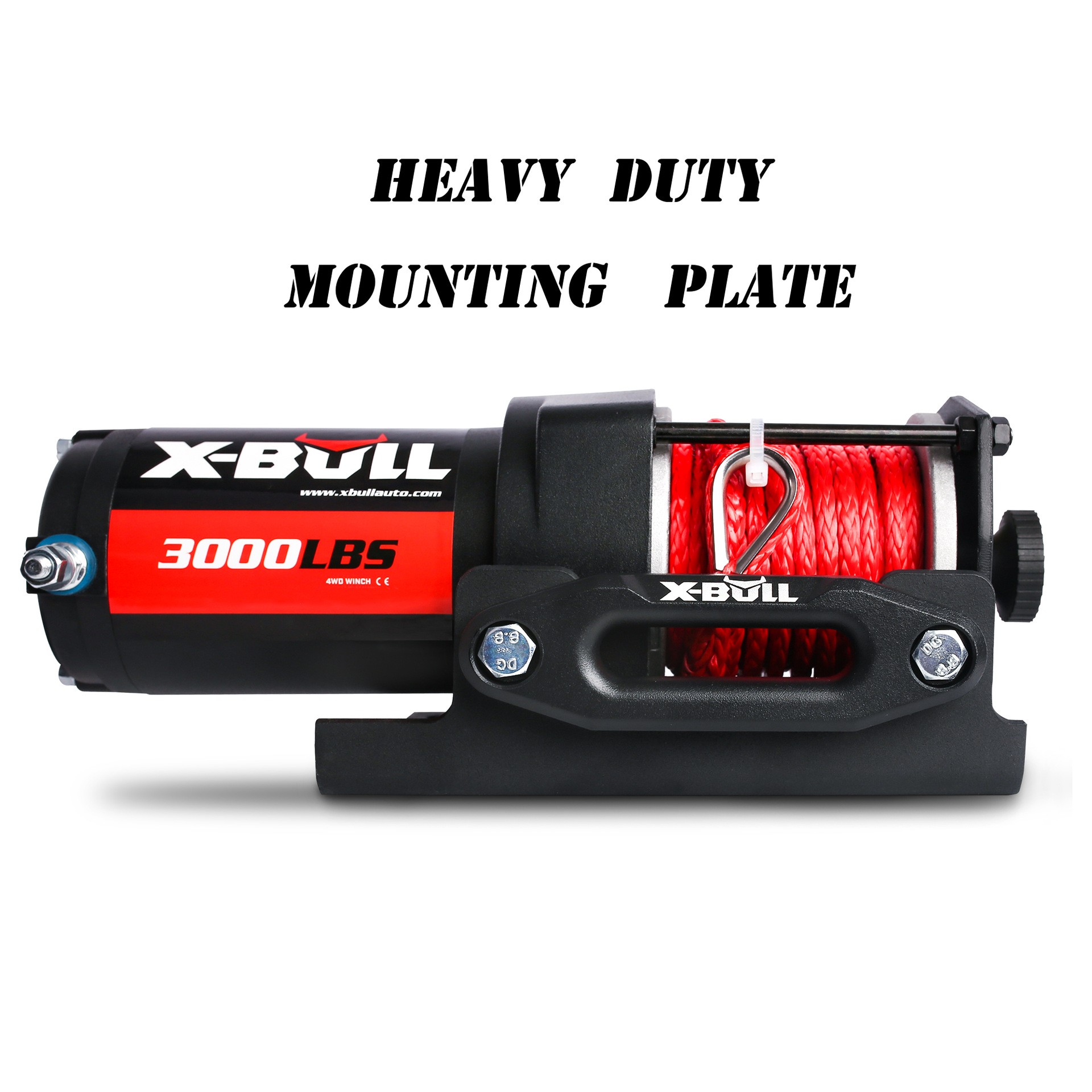 3000 Pound Electric Winch Nylon Rope