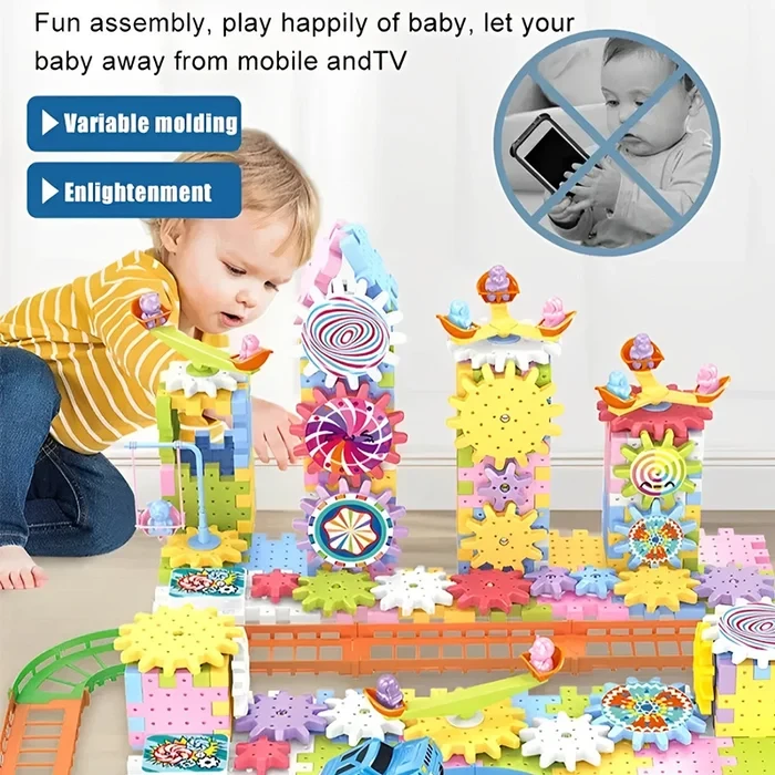 Educational STEM Electric Gears Blocks Toy