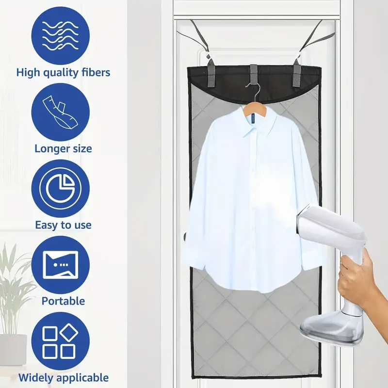 Portable Ironing Mat Hanging Over Door Clothes Steamer Pad