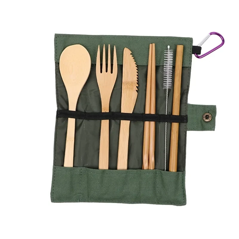 Portable tableware 7-piece cutlery set outdoor travel