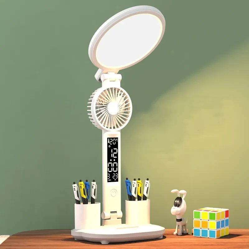 LED Fan Light Foldable Eye Protection Reading Night Light