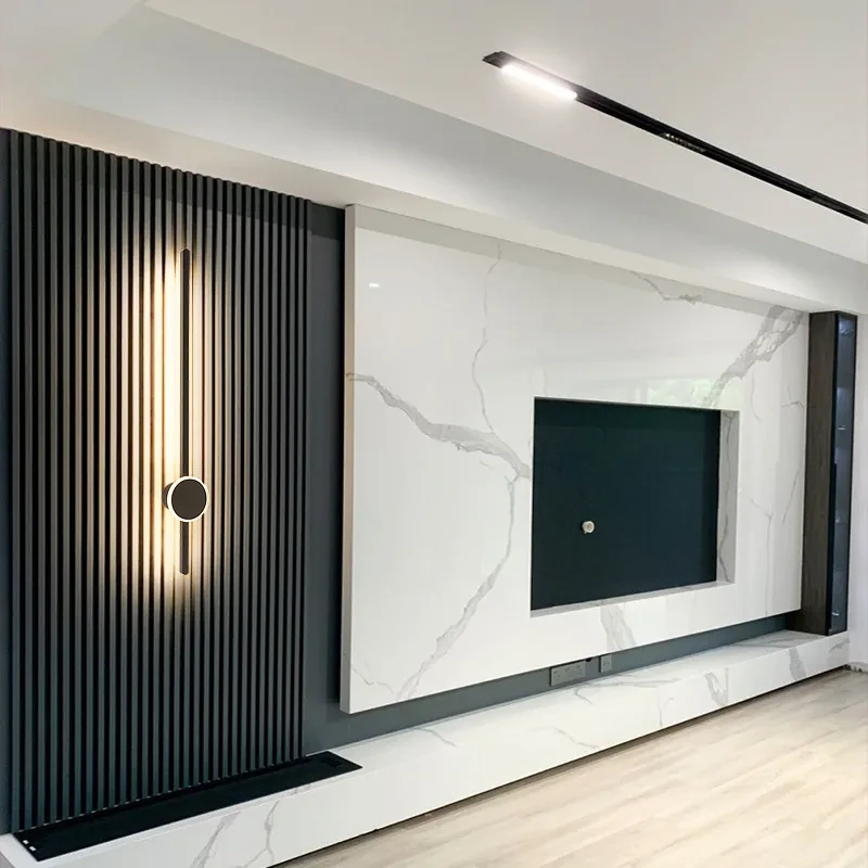 Grid-free Pole Gate Bedside Strip Wall Lamp