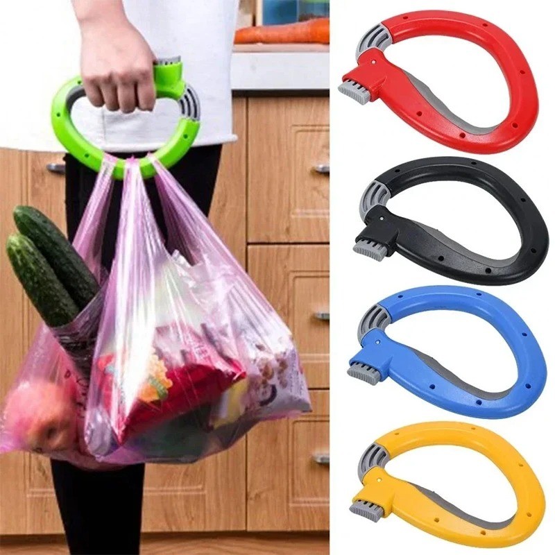 Grocery Bag Carrier Plastic Bag Carrying Handle Shopping Bag Holder(Random Color)