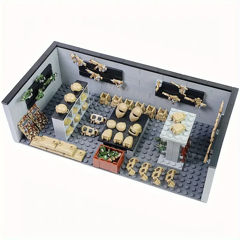 Military Weapons House Building Blocks Toys Gift