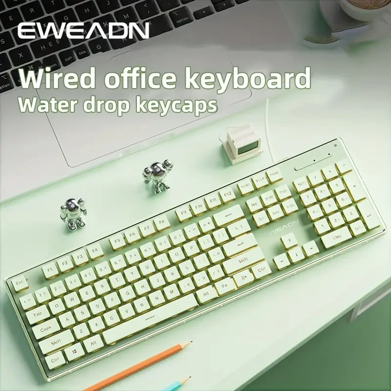 EWEADN Ergonomic Mechanical Feel Gaming Keyboard