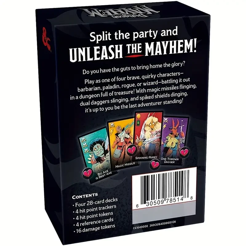 Dungeon Mayhem Dungeons Dragons Card Game For 2-4 Players