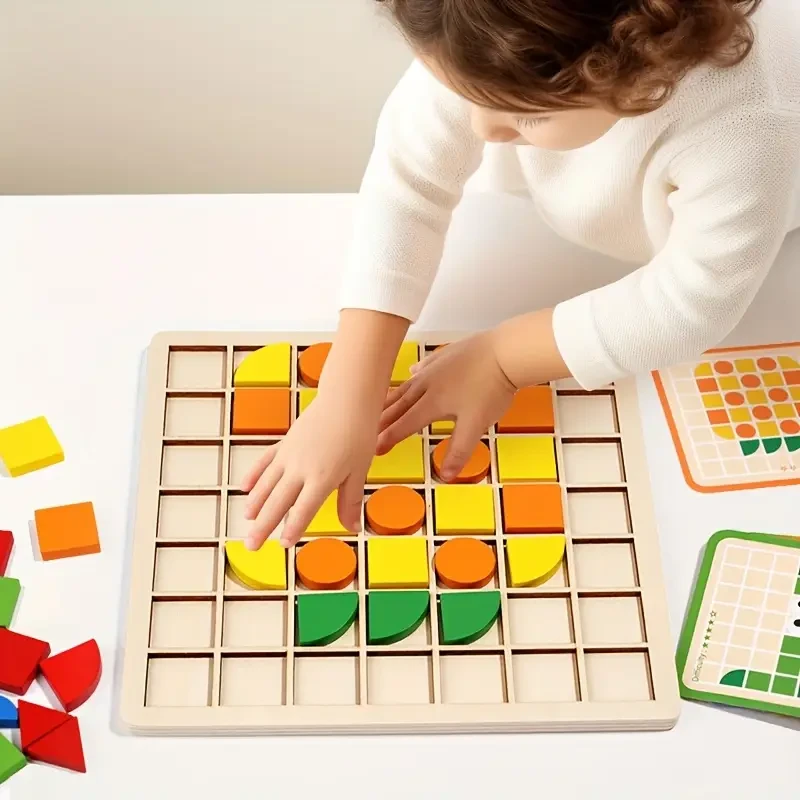 120pcs 3D Mosaic Puzzle Set - Wooden Toys
