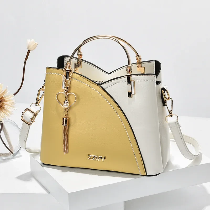 Color Block Handbag For Women