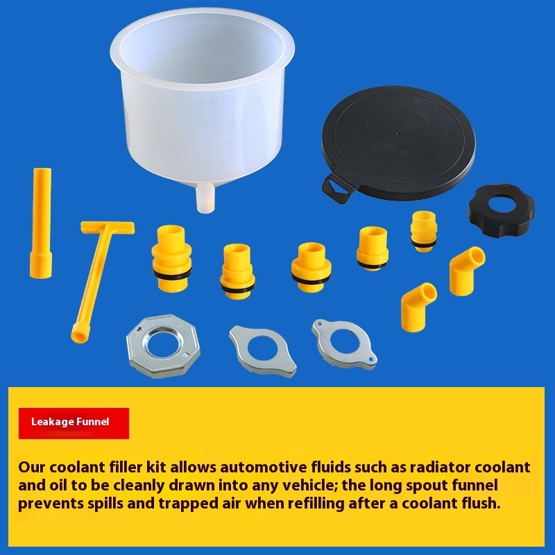 15 Piece Set Of Coolant Plastic Funnel Antifreeze
