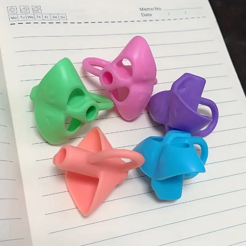 5pcs Student Grip Pen Corrector Set Elementary School Students