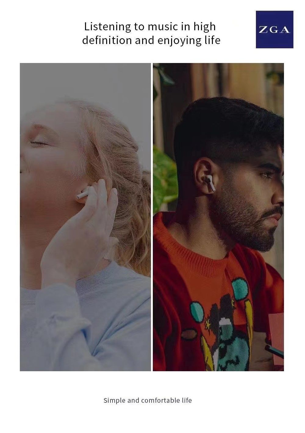 ZGA EarPods Pro, Wireless Earbuds. High Quality, Airpod Pro